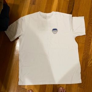 Cotton Polyester Patagonia Large White T shirt